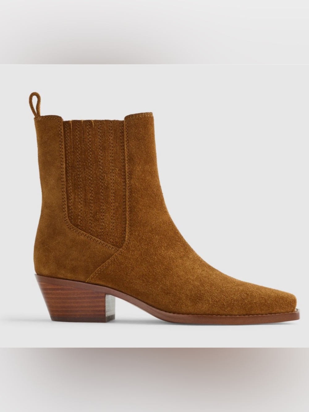 NWOB! MADEWELL Women’s The Ingrid Chelsea Boot in Suede, Dried Acorn, Size 10.5 - Picture 16 of 16